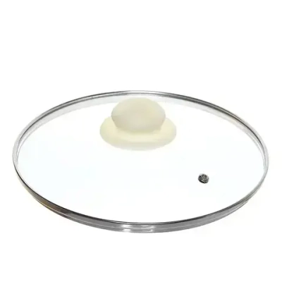 Крышка стеклянная 24см с пароотводом, цветная ручка