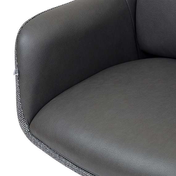 Офисное кресло Allar, экокожа, рогожка, серый