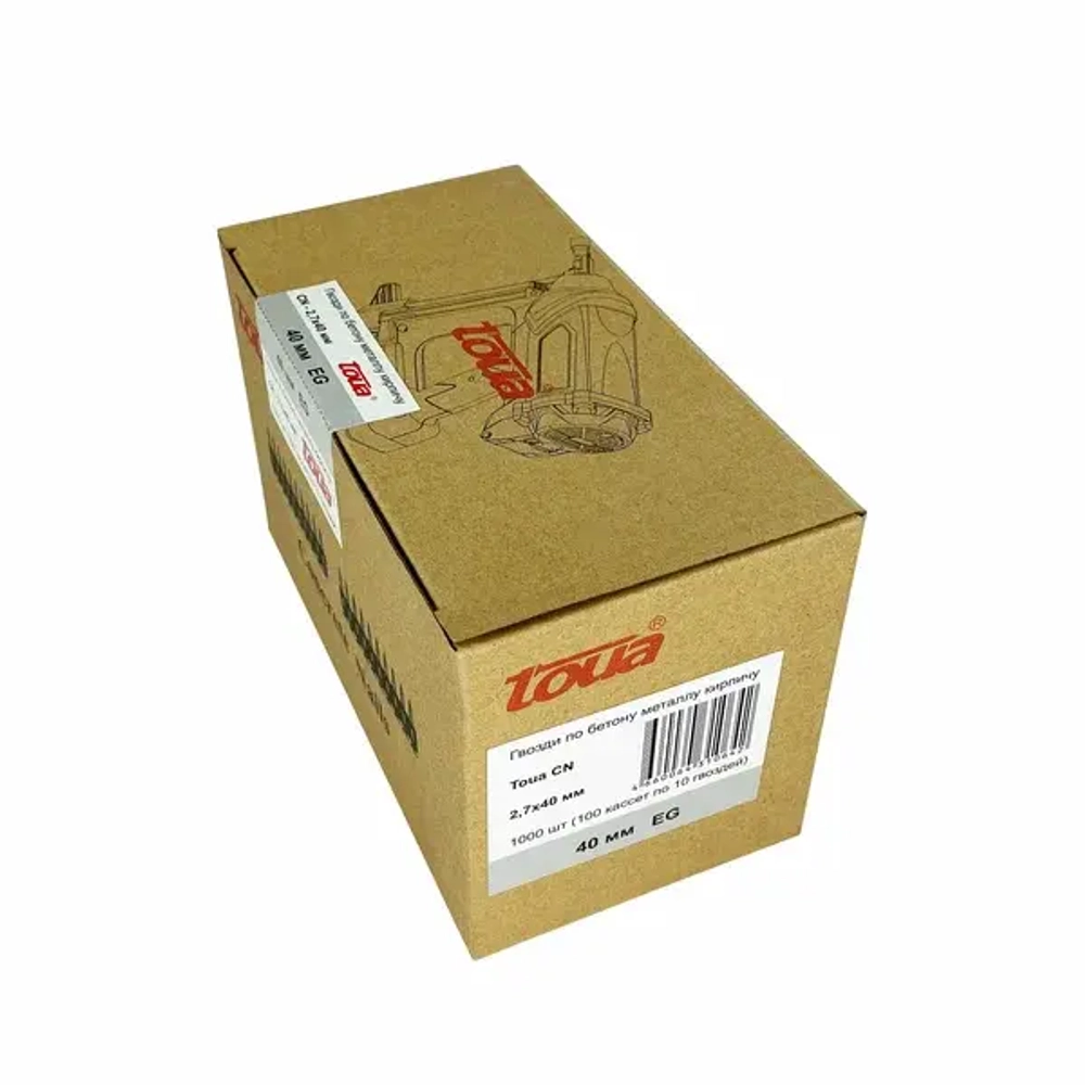 Гвозди по бетону Toua CN 2,7х40 (1000)