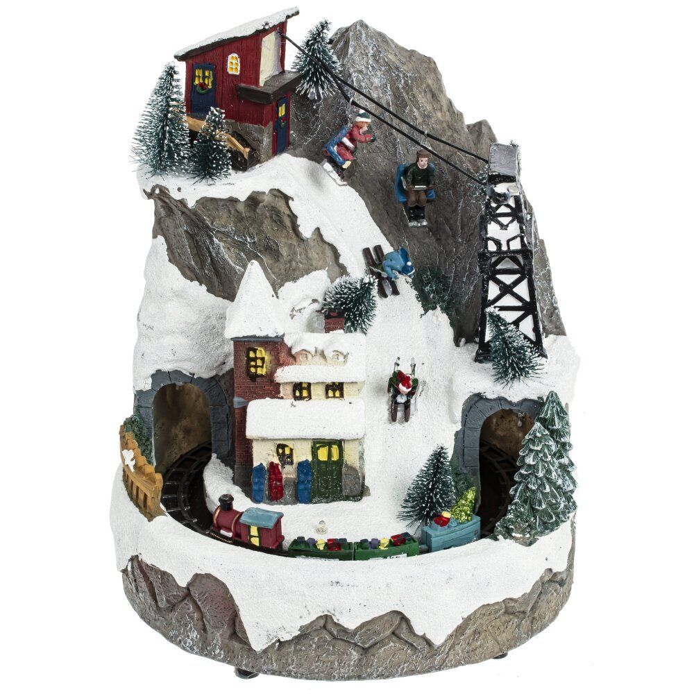 GAEM Фигурка декоративная "Рождество" (3 мелодии, подсвет, движ, 3xAA н/п, +USB), L21,5 W21,5 H26,5 см