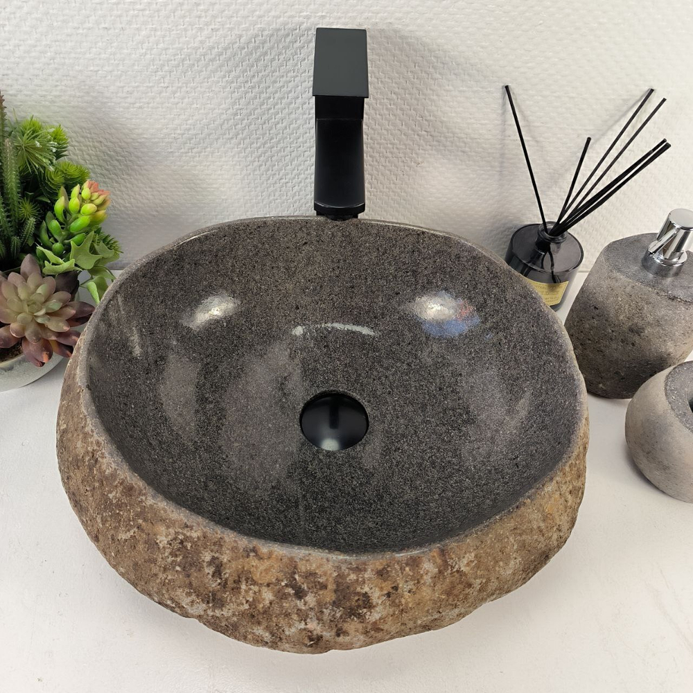 Раковина из речного камня RS-65416 42*38*15 0861