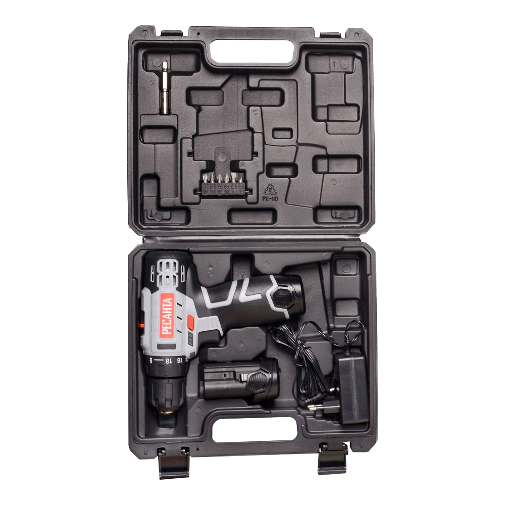 Дрель-шуруповерт аккумуляторная Ресанта ДА-12-2ЛК