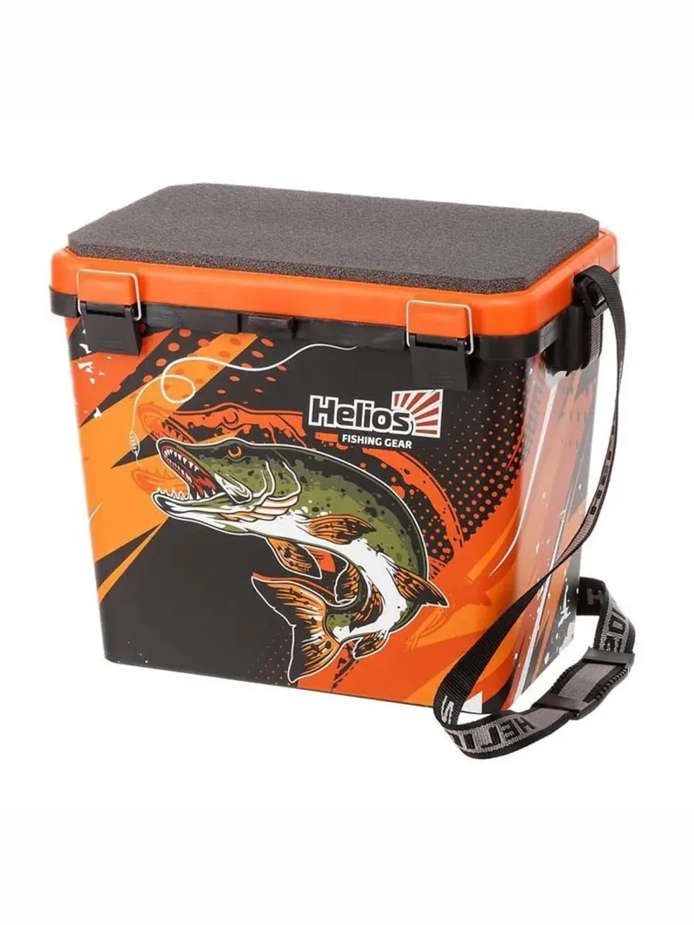 Ящик рыболовный зимний для хранения снастей PIKE оранжевый