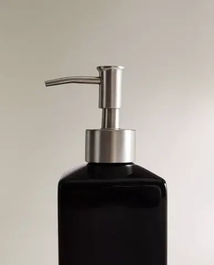 ZARA HOME БЛЕСТЯЩИЙ ДОЗАТОР ДЛЯ МЫЛА ИЗ ФАЯНСА, ЧЕРНЫЙ