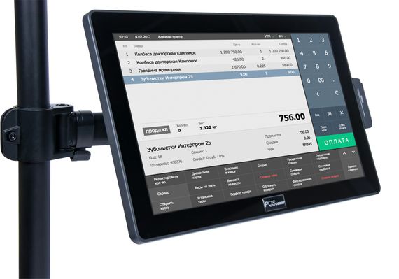 Сенсорный монитор POScenter EVA-156 Pro (15,6&quot;, 16:9, 1920х1080, PCAP, VGA, HDMI, MSR)