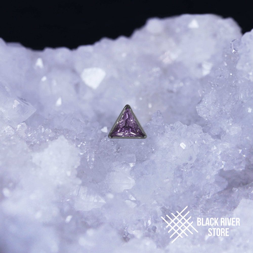 Equilateral Triangle Amethyst CZ