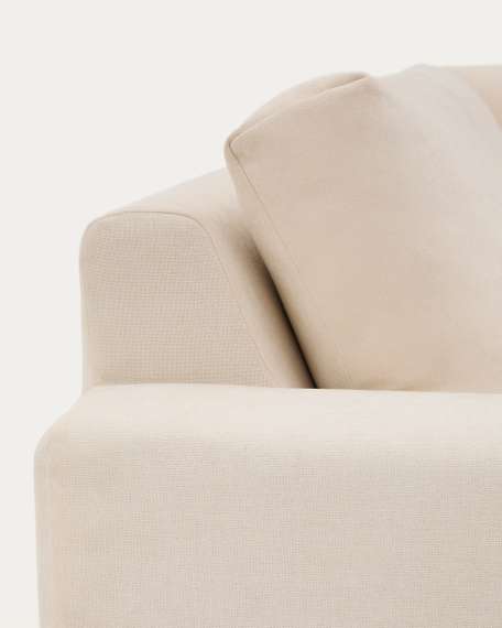 Alea 5-местный модульный угловой диван со съемным чехлом из шенилла цвета экрю 310 x 310 см