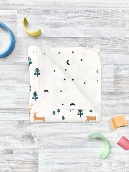 Двусторонний плед Mjölk Олени в лесу