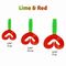 Твистер Credo Double Tail 2,95&#39;/7,5 см Lime &amp; Red 7шт. (HS-12-021) Helios