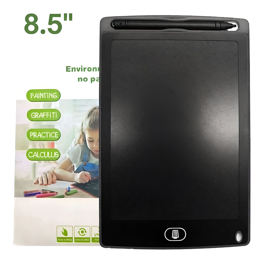 Электронная ЖК-доска для рисования и письма, 8.5 дюймов, с блокировкой стирания и стилусом, детский графический планшет