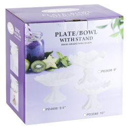 Блюдо на ножке " " 24,5х24,5х16см (фарфор) (подарочная упаковка)