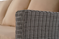 Диван садовый плетеный из искусственного ротанга SUNSTONE 3-х местный