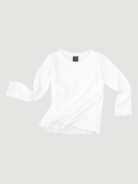 Лонгслив для девочки Mjölk White