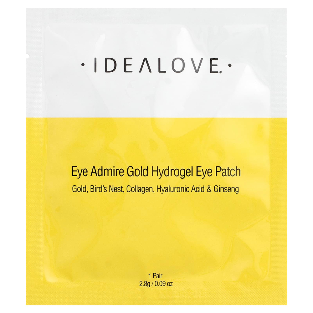 Idealove, Eye Admire, гидрогелевые патчи для глаз с золотом, 1 пара