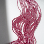 Хрустальный жемчуг, оттенок "Metalic Pink", шар 3,1мм, улучшенное покрытие