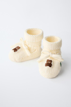 ZARA ПИНЕТКИ С БАНТОМ, НЕБЕЛЕНЫЙ