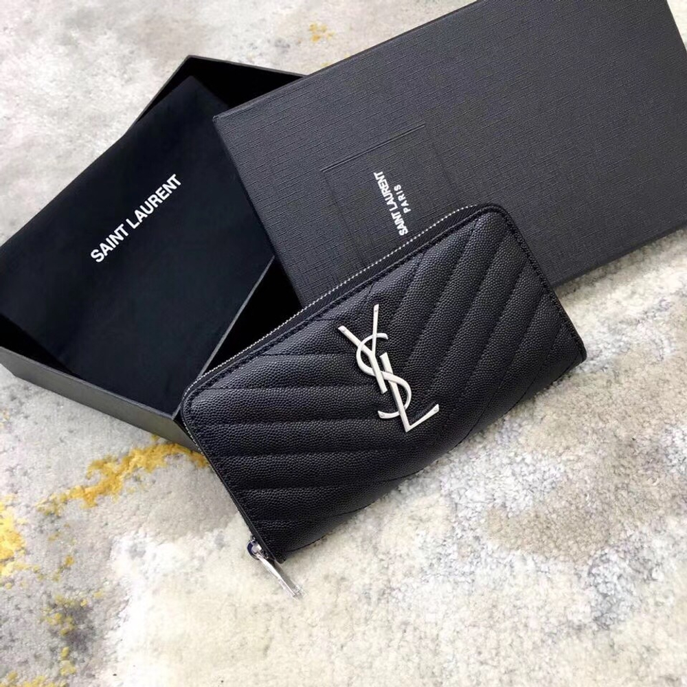 Saint Laurent Cassandre Zip Around Wallet