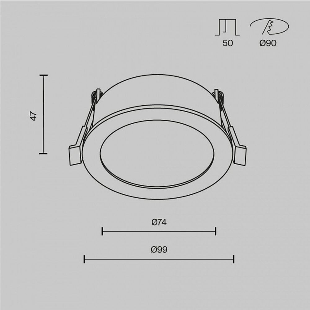 Встраиваемый светильник Maytoni  DL130-GX53-W
