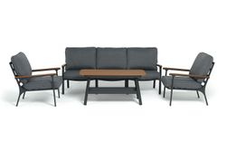 "Крокус" лаунж-зона 5-местная из алюминия, цвет темно-серый