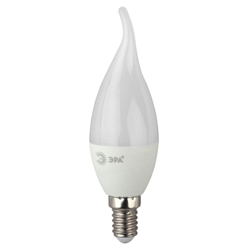 Лампа светодиодная ЭРА STD LED BXS-7W-840-E14 7Вт свеча на ветру нейтральный белый свет Е14 | Лампы cветодиодные Свеча (B/C)