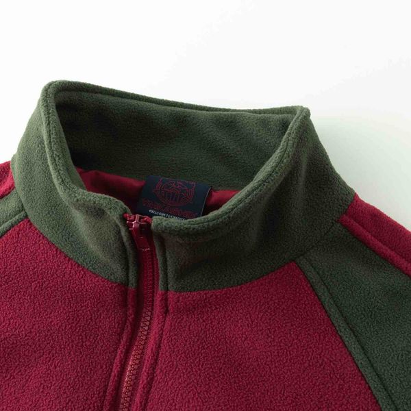 Толстовка Turbo fleece бордовая / темно-зеленая - фото 3