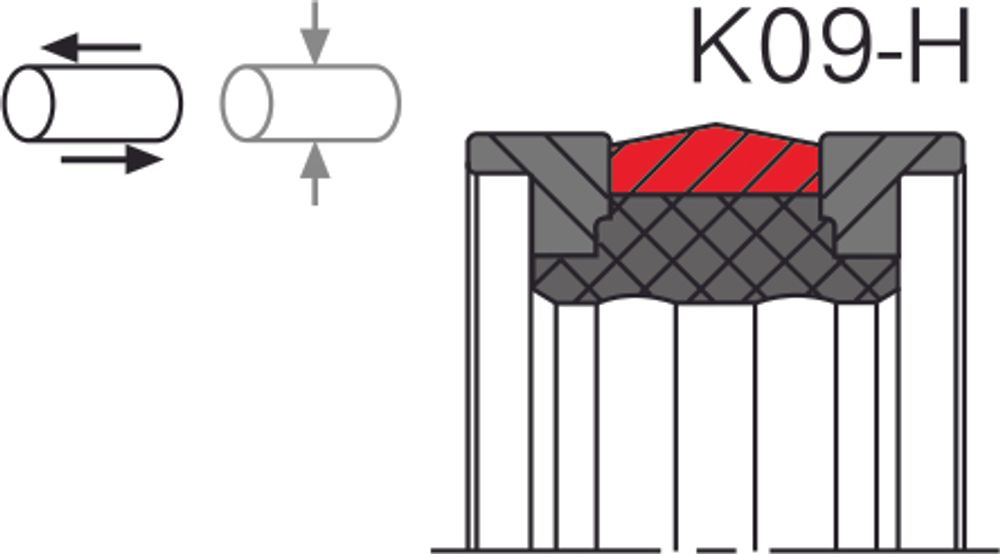 Уплотнение поршня K09-H