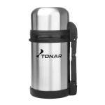 Термос Тонар 1000ML(C), дополнительная пластиковая чашка, складная ручка, ремень
