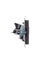 BRITE Розетка двойная RJ11+RJ45 кат.5E РК/Т12-БрТБ темная бронза IEK