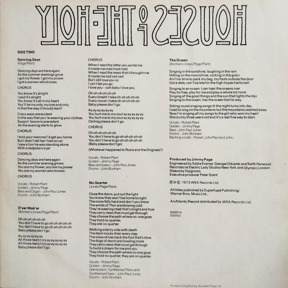 Led Zeppelin / Houses Of The Holy (LP)