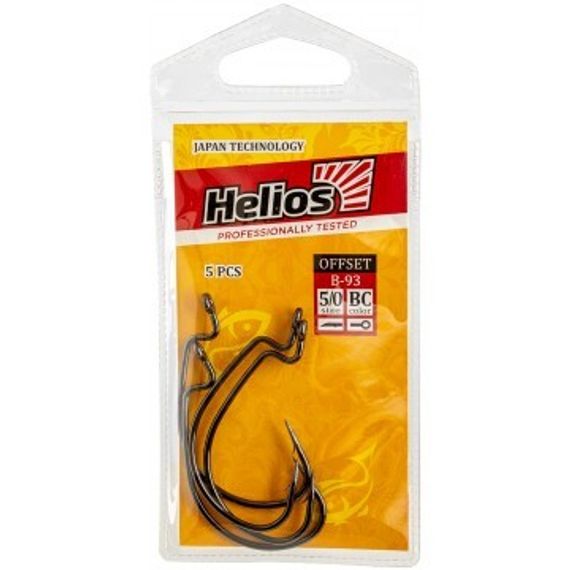 Крючок офсетный B-93 №5/0 цвет BC (5шт) Helios (HS-B-93-5/0)
