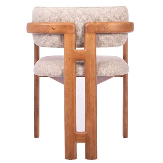 Стул Oberon, бежевая рогожка, ножки орех