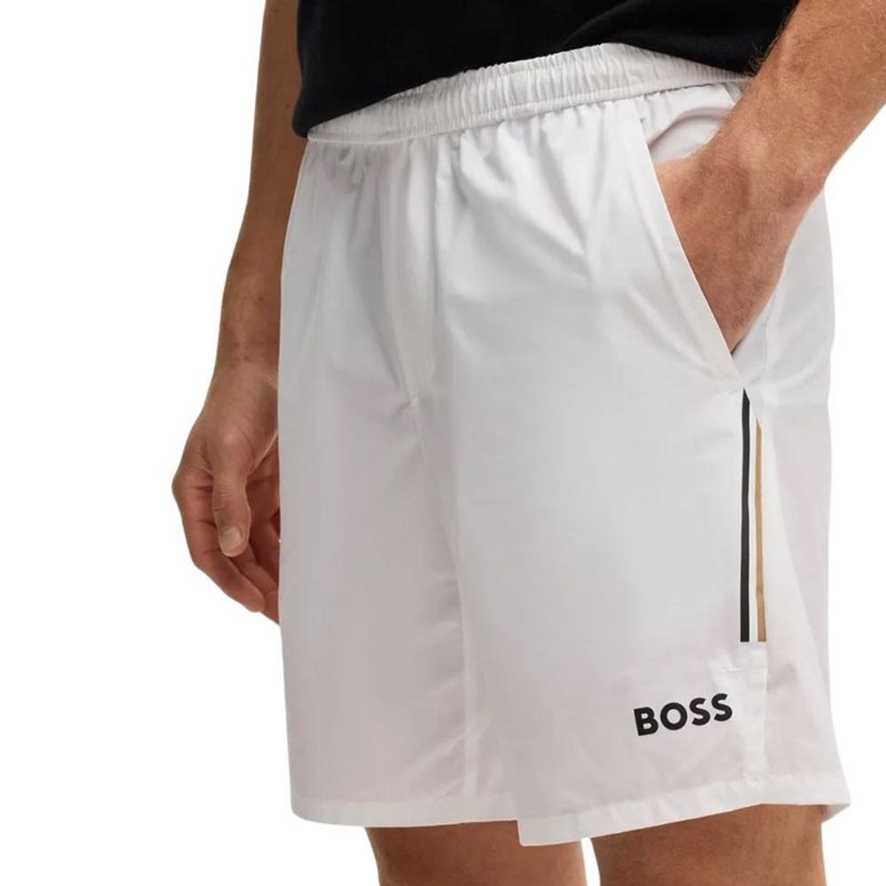 Мужские теннисные шорты BOSS Score TOC 9 inch Active Tennis With Four-Way Stretch - белый