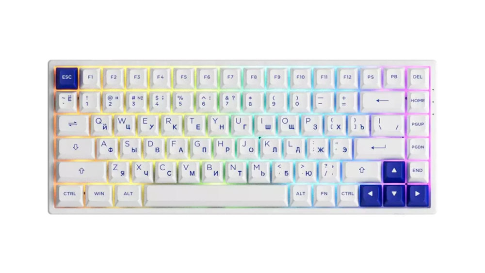 AKKO 3084B Plus Black&Gold 3 Modes RGB Hot Swap  V3 Cream Yellow Switch,ASA profile keycap