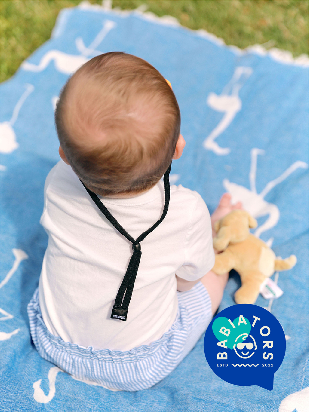 Шнурок для очков Babiators из ткани. Чёрный спецназ