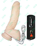 Телесный вибратор-реалистик на присоске