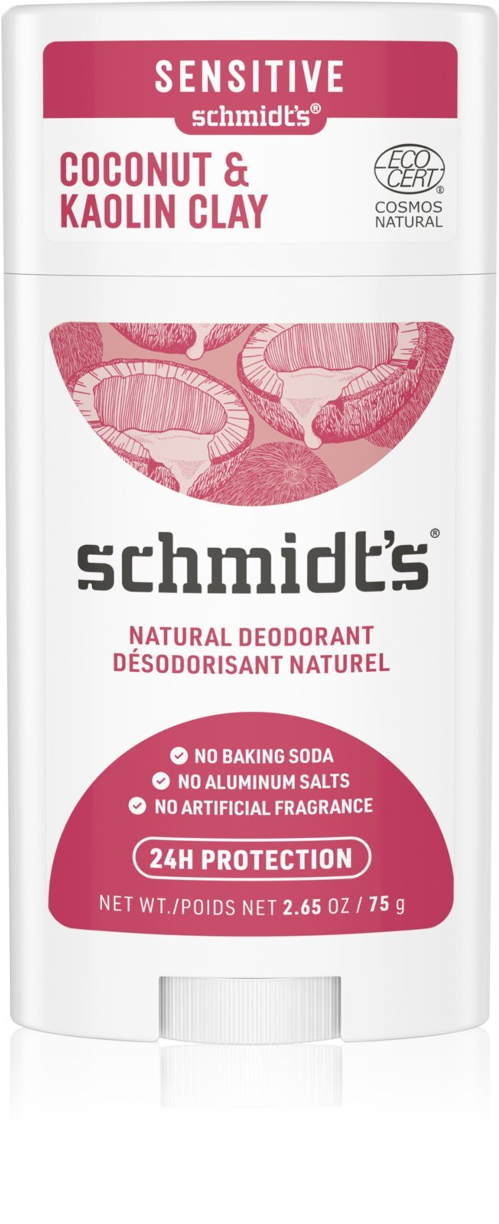 Schmidt's Coconut & Kaolin Clay - стик-дезодорант 24 часа /   75  g  / GTIN 59092476
