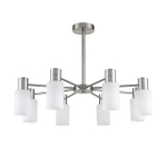 8099/8C COMFI LN25 75 никель/белый металл/стекло Люстра потолочная Е14 8*40W 220V MAVE