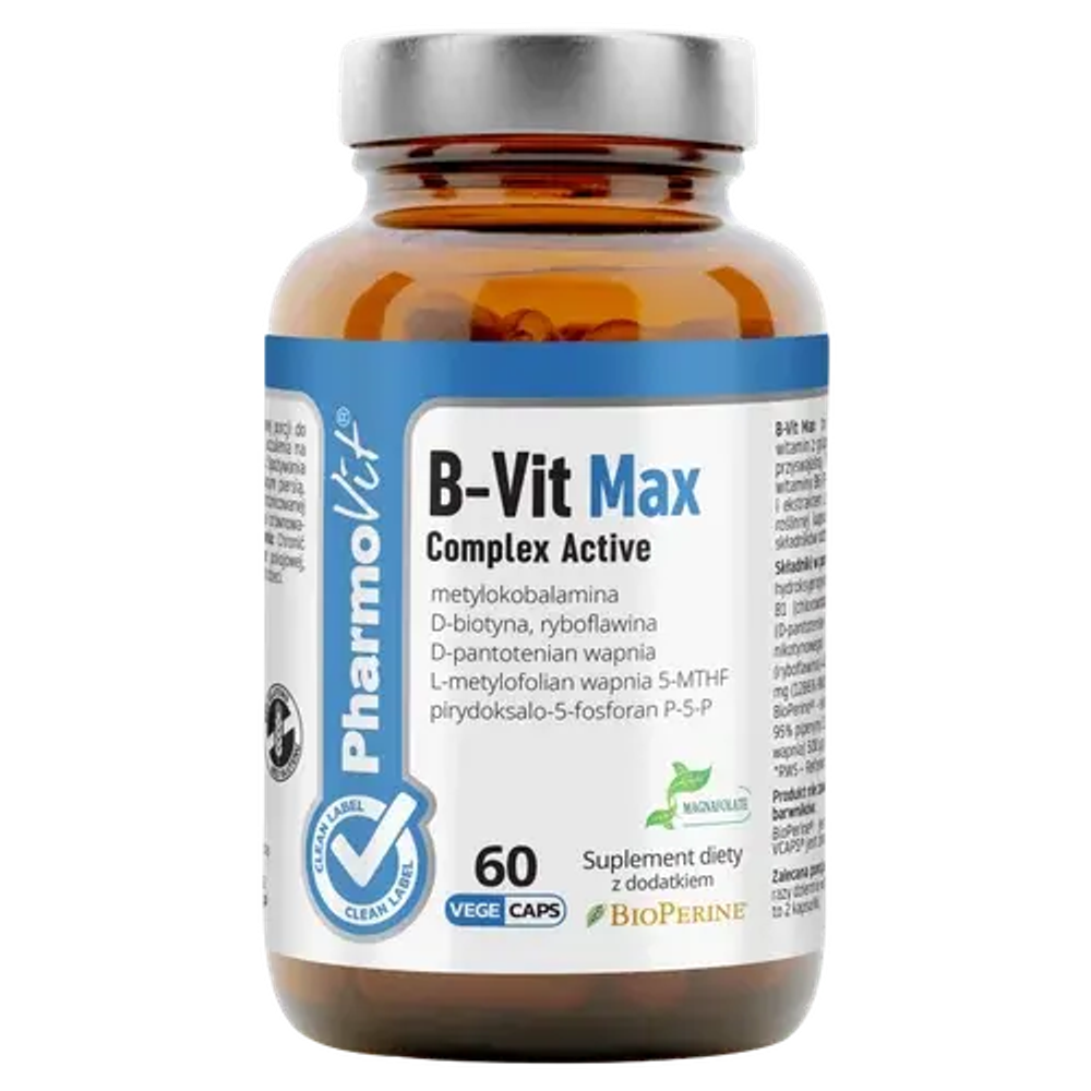 Фармовит B-Vit Max Complex Active диетическая добавка, 60 капсул