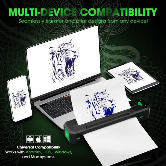 Беспроводной трансферный принтер EZ Wireless Tattoo Transfer Stencil Printer