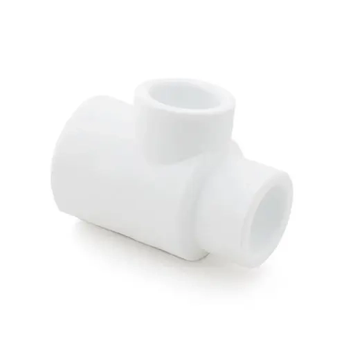 Тройник полипропиленовый PP-R переходной внутренняя пайка цвет белый РТП