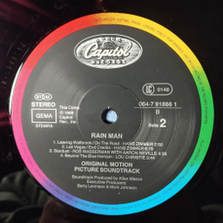 Винтажная виниловая пластинка LP Человек Дождя Rain Man (Motion Picture Soundtrack) (Germany 1989)