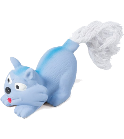 Игрушка для собак мелких пород из латекса "Котенок с веревкой", 75/165мм, Triol MINI DOGS