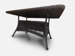 Обеденный стол из искусственного ротанга 140х80 МЭДИСОН «MADISON» -brown