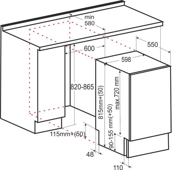 Встраиваемая посудомоечная машина EXITEQ EXDW-I603