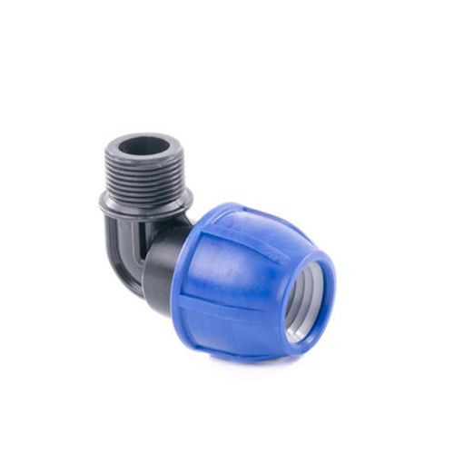 Отвод компрессионный для ПНД труб Lammin, наружная резьба, 32 x 3/4"