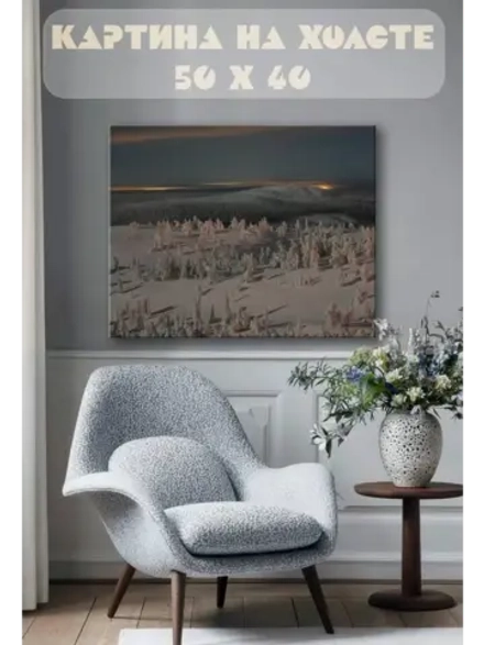 Картина на стену 40 X 50 Зимний пейзаж