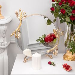 Настольное зеркало Oliva Branch (Олива Бранч) Айвори Мраморное золото