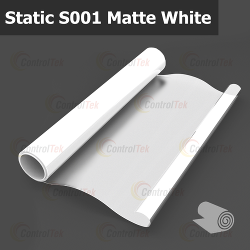 Пленка для окон статическая Static S001 Matte White ControlTek (текстурная "Белая матовая"), размер: 75х150 см.