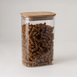 Банка для хранения прямоугольная Glass Acacia, 1,3 л