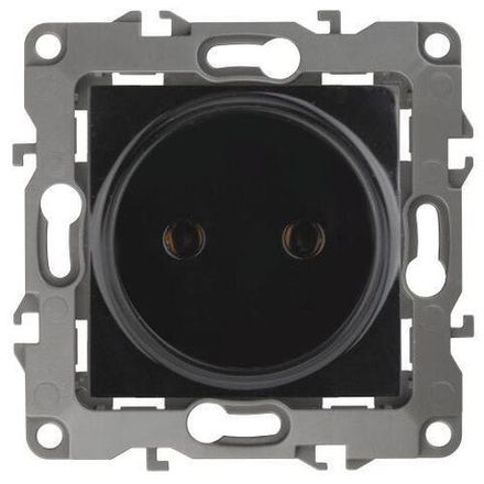 Розетка 1-м СП Эра12 12-2105-06 16А IP20 16AX 250В 2P механизм черн. Эра Б0018259